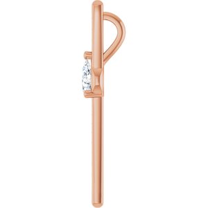 14K Rose Gold 5x3 mm Pear Pendant Mounting – image 5