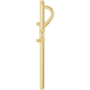 18K Yellow Gold 5x3 mm Pear Pendant Mounting – image 6