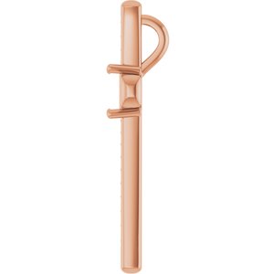10K Rose Gold 4.5x4.5 mm Square Pendant Mounting – image 6