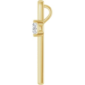 14K Yellow Gold 4.5x4.5 mm Square Pendant Mounting – image 5