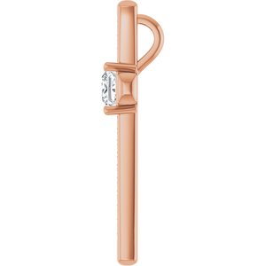 10K Rose Gold 4.5x4.5 mm Square Pendant Mounting – image 5