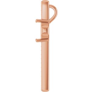 18K Rose Gold 7.5x7.5 mm Square Pendant Mounting – image 6