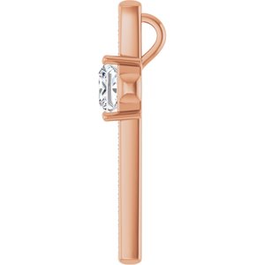 10K Rose Gold 7.5x7.5 mm Square Pendant Mounting – image 5