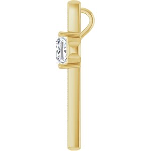 18K Yellow Gold 7.5x7.5 mm Square Pendant Mounting – image 5