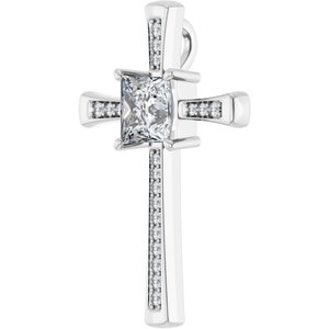 Platinum 7.5x7.5 mm Square Pendant Mounting – image 3