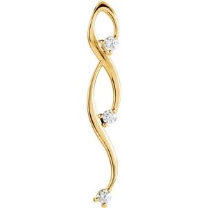 14K Yellow Gold 3/8 CTW Natural Diamond Pendant