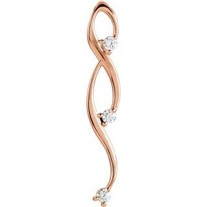 14K Rose Gold 3/8 CTW Natural Diamond Pendant