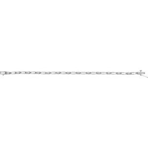 14K White Gold 3/4 CTW Natural Diamond Line 7 1/4" Bracelet – image 2