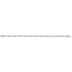 14K White Gold 1 1/3 CTW Natural Diamond Line 7 1/2" Bracelet – image 2