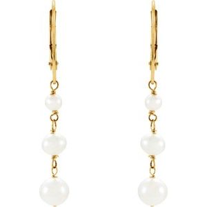 Three-Stone Pearl Earrings