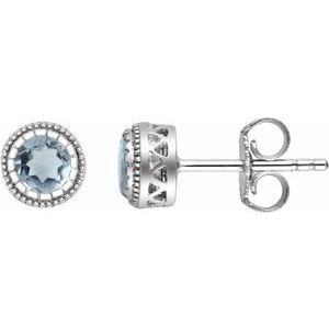 14K White Gold Natural Emerald Stud Earrings – image 3
