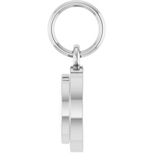 14K White Gold Engravable Round Pendant – image 3
