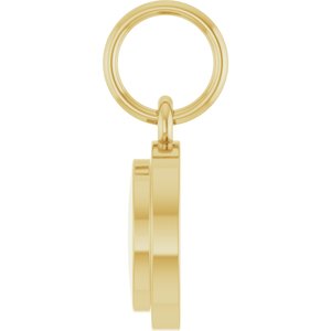10K Yellow Gold Engravable Round Pendant – image 3