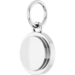 Sterling Silver Engravable Round Pendant – image 2
