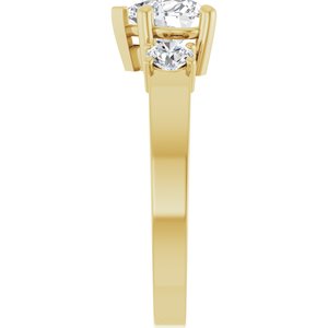 18K Yellow Gold 6.5x6.5 mm Heart Ring Mounting – image 7