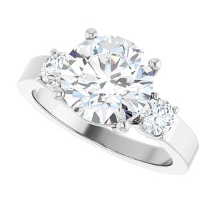 Sterling Silver 9 mm Round Ring Mounting – image 8