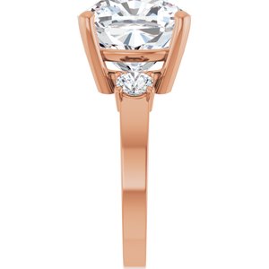 10K Rose Gold 12x12 mm Cushion Ring Mounting – image 7
