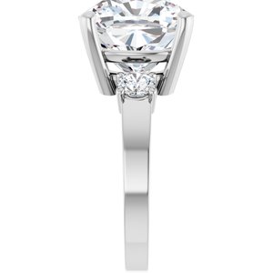 Continuum Sterling Silver 12x12 mm Cushion Ring Mounting – image 7