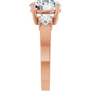 10K Rose Gold 9 mm Round Ring Mounting – image 7
