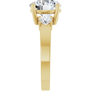 14K Yellow Gold 9 mm Round Ring Mounting – image 7