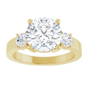 10K Yellow Gold 9 mm Round Ring Mounting – image 5
