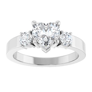 Continuum Sterling Silver 6.5x6.5 mm Heart Ring Mounting – image 5