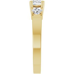 14K Yellow Gold 6.5x4.5 mm Elongated Cushion Ring Mounting – image 7