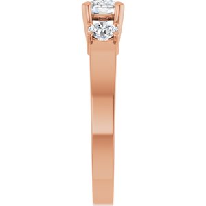 14K Rose Gold 6.5x4.5 mm Elongated Cushion Ring Mounting – image 7