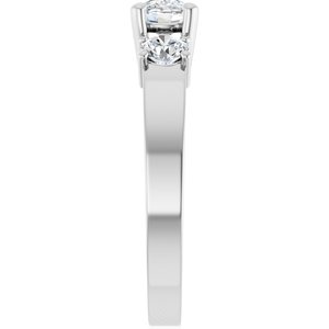 14K White Gold 6.5x4.5 mm Elongated Cushion Ring Mounting – image 7