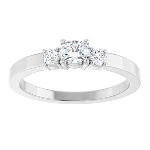 Platinum 4.5x3.5 mm Oval Ring Mounting – image 5