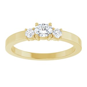 18K Yellow Gold 4.5x3.5 mm Oval Ring Mounting – image 5