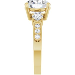 18K Yellow Gold 11x9 mm Oval Ring Mounting – image 7