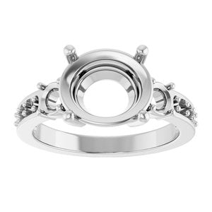 Continuum Sterling Silver 11x9 mm Oval Ring Mounting – image 6