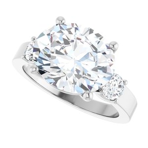 Continuum Sterling Silver 12x10 mm Oval Ring Mounting – image 8