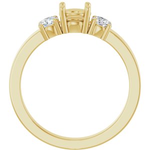 14K Yellow Gold 5.2 mm Round Ring Mounting – image 4
