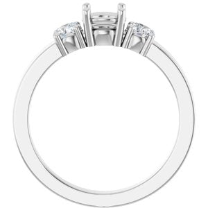 Sterling Silver 5.2 mm Round Ring Mounting – image 4