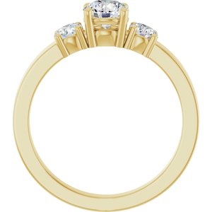 10K Yellow Gold 5.2 mm Round Ring Mounting – image 3