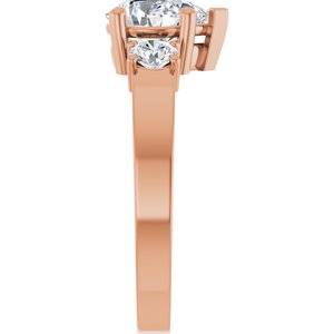 10K Rose Gold 8x6 mm Pear Ring Mounting – image 7