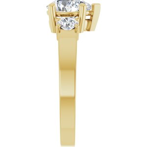 14K Yellow Gold 8x6 mm Pear Ring Mounting – image 7