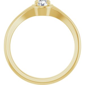 14K Yellow Gold 4.1 mm Round Ring Mounting – image 3
