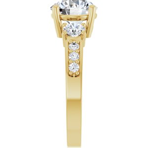 10K Yellow Gold 8 mm Round Ring Mounting – image 7
