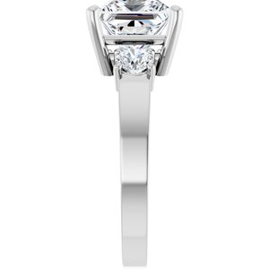 Sterling Silver 7.5x7.5 mm Square Ring Mounting – image 7