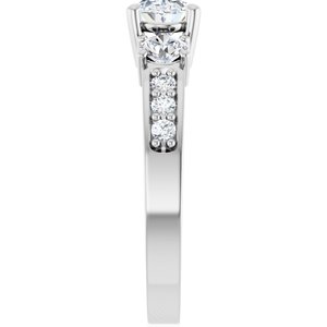 10K White Gold 7x5 mm Oval Ring Mounting – image 7