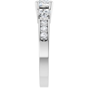 Platinum 6.5x4.5 mm Elongated Cushion Ring Mounting – image 7