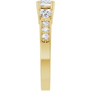 10K Yellow Gold 6.5x4.5 mm Elongated Cushion Ring Mounting – image 7