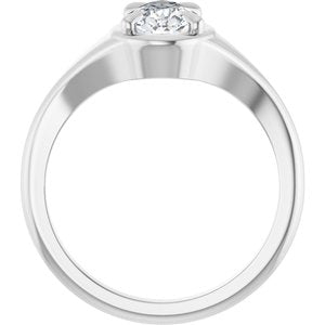 Platinum 9x5.5 mm Pear Ring Mounting – image 3