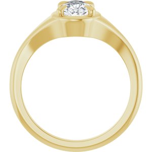 18K Yellow Gold 9x5.5 mm Pear Ring Mounting – image 3