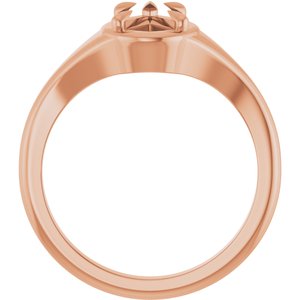 14K Rose Gold 9x5.5 mm Pear Ring Mounting – image 4