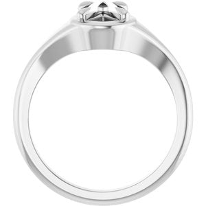 18K White Gold 9x5.5 mm Pear Ring Mounting – image 4