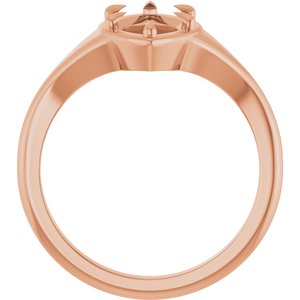 10K Rose Gold 12x6 mm Marquise Ring Mounting – image 4